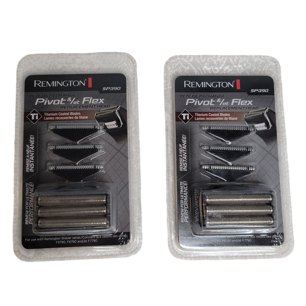 NEW Remington Shaver Replacement Head Mens 2 Pack SP390 Pivot Flex Titanium